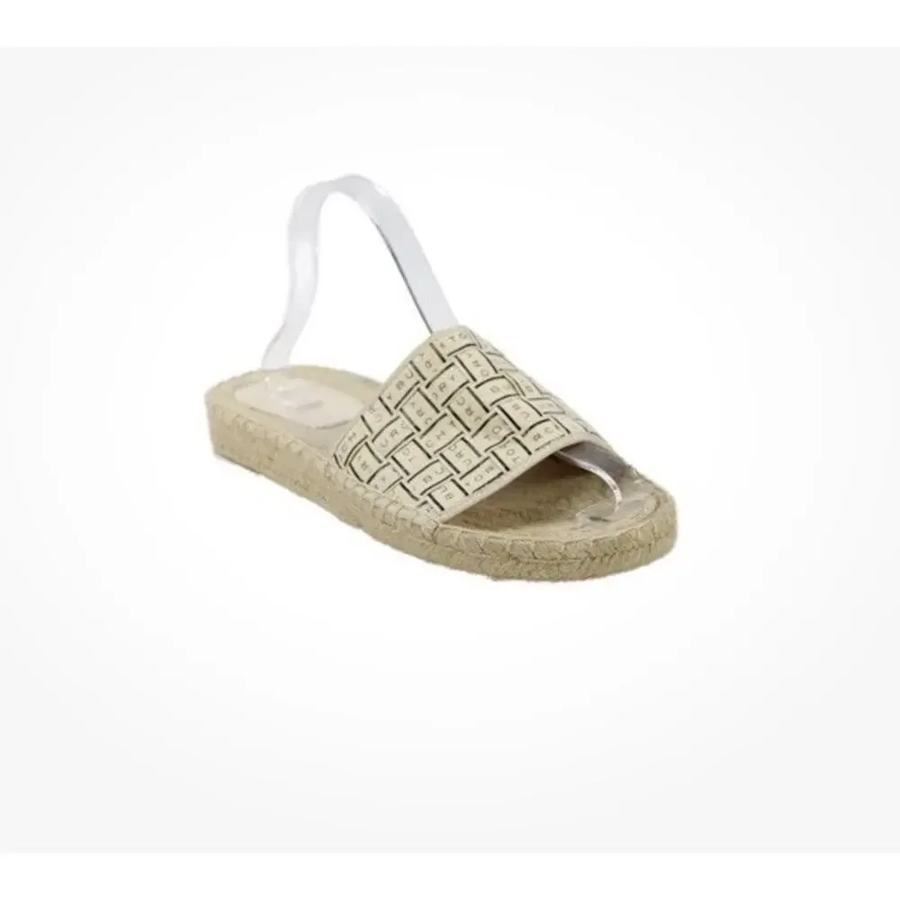 Tory Burch Womens Woven Detail Espadrille Sandals Beige Size 10